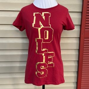 Campus Couture womens  burgundy&gold Florida Seminoles teeshirt